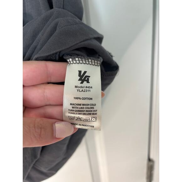 YoungLA Gray Crew Neck T-Shirt Mens Size Small Bodybuilding Gym Fit Minimalist - Picture 4 of 6